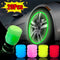 UNIVERSAL FLUORESCENT LIGHT NIGHT GLOWING TIRE VALVE CAPS FOR CARS BIKES BY CYCLES