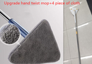 Extendable Triangle Mop 360 Rotatable Adjustable 110 Cm Cleaning Mop For Tub Tile Floor Wall Cleaning Mop Deep Cleaning Mop